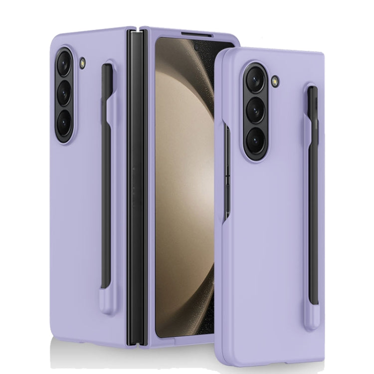 For Samsung Galaxy Z Fold5 Skin Feel PC Phone Case with Pen Slots, Not Included Pen(Purple) - Galaxy Z Fold5 Cases by PMC TechLife | Online Shopping South Africa | PMC TechLife