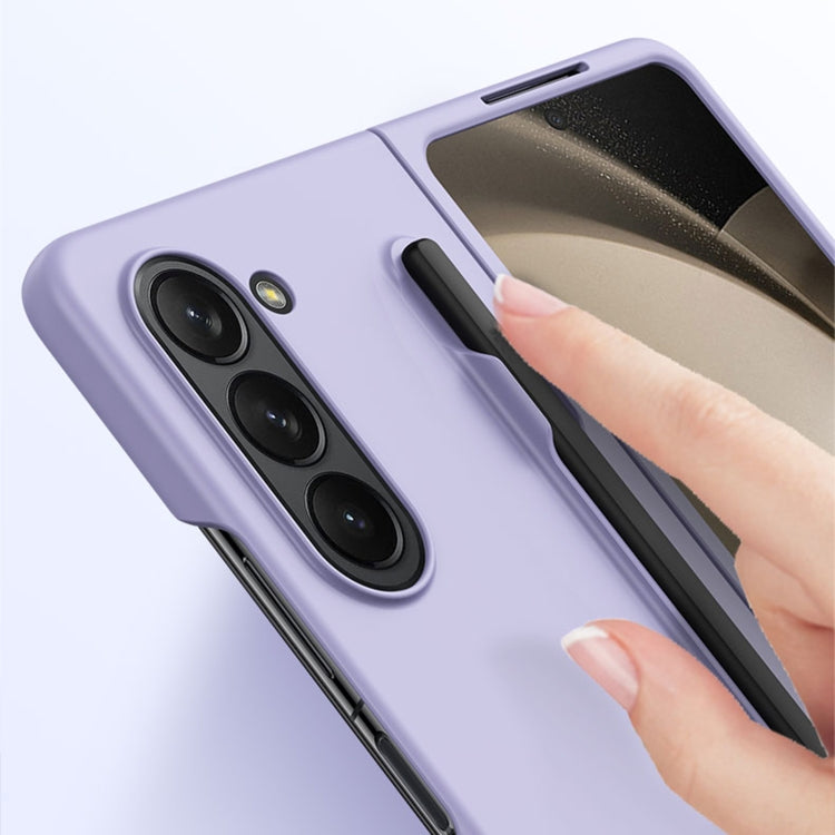 For Samsung Galaxy Z Fold5 Skin Feel PC Phone Case with Pen Slots, Not Included Pen(Purple) - Galaxy Z Fold5 Cases by PMC TechLife | Online Shopping South Africa | PMC TechLife