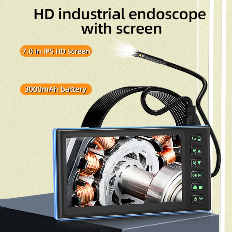 T23 7.9mm Three Lenses 7 inch Screen Industrial Endoscope, Spec:2m Tube - free shipping - PMC TechLife - Order now!