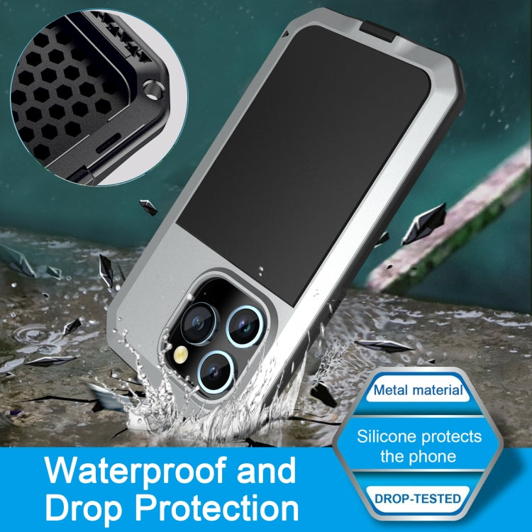 For iPhone 15 Pro Max Shockproof Life Waterproof Dust-proof Metal + Silicone Phone Case(Silver) - iPhone 15 Pro Max Cases by PMC TechLife | Online Shopping South Africa | PMC TechLife | Buy Now Pay Later Mobicred