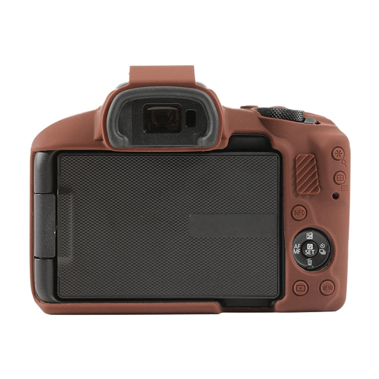 For Canon EOS R50 Soft Silicone Protective Case(Coffee) - Protective Case by PMC TechLife | Online Shopping South Africa | PMC TechLife | Buy Now Pay Later Mobicred