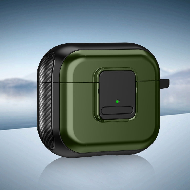 For AirPods 3 TPU + PC Wireless Earphones Case with Magnetic Switch(Army Green) - For AirPods 3 by PMC Jewellery | Online Shopping South Africa | PMC Jewellery | Buy Now Pay Later Mobicred