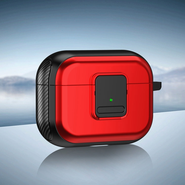 For AirPods Pro TPU + PC Wireless Earphones Case with Magnetic Switch(Red) - For AirPods Pro by PMC Jewellery | Online Shopping South Africa | PMC Jewellery | Buy Now Pay Later Mobicred