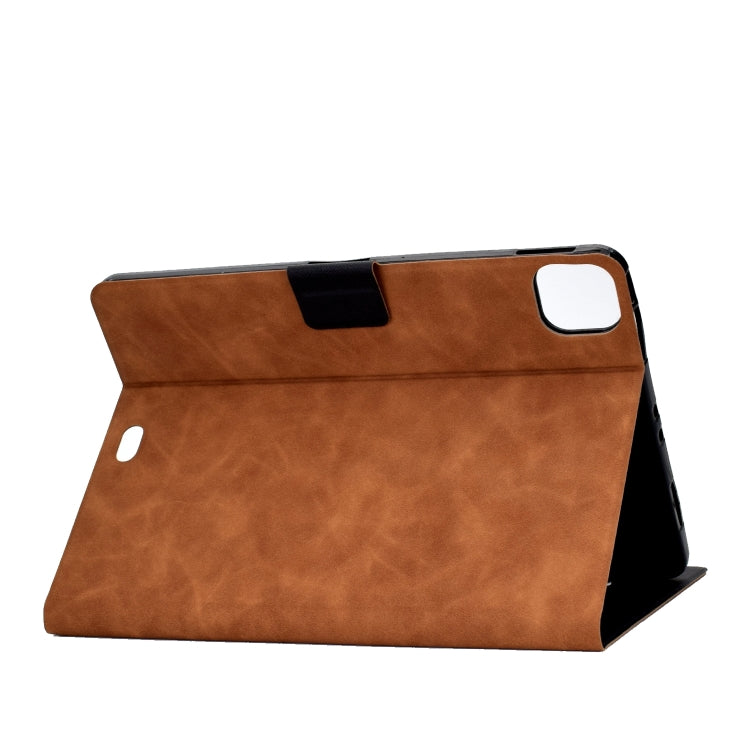 For iPad Air 2022 10.9 Cowhide Texture Leather Smart Tablet Case(Brown) - iPad Air (2022) / (2020) 10.9 Cases by PMC TechLife | Online Shopping South Africa | PMC TechLife | Buy Now Pay Later Mobicred