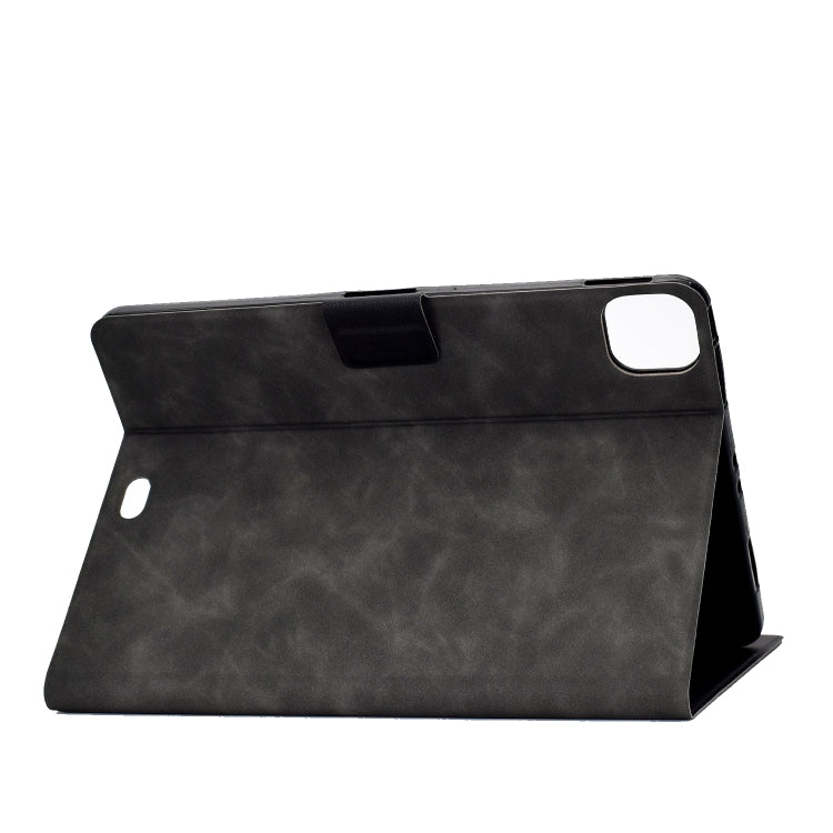 For iPad Air 2022 10.9 Cowhide Texture Leather Smart Tablet Case(Grey) - iPad Air (2022) / (2020) 10.9 Cases by PMC TechLife | Online Shopping South Africa | PMC TechLife