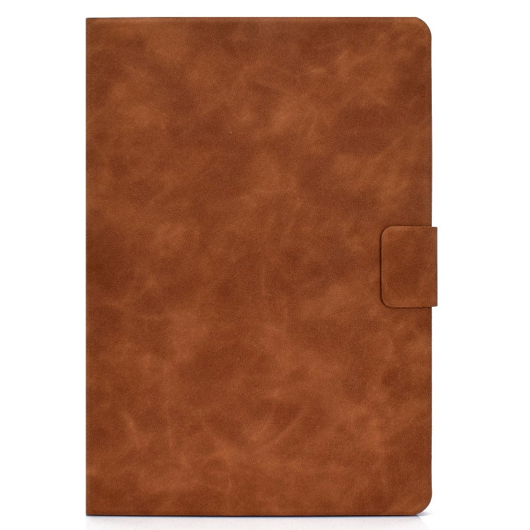 For iPad Pro 11 2024 Cowhide Texture Leather Smart Tablet Case(Brown) - iPad Pro 11 2024 Cases by PMC TechLife | Online Shopping South Africa | PMC TechLife | Buy Now Pay Later Mobicred