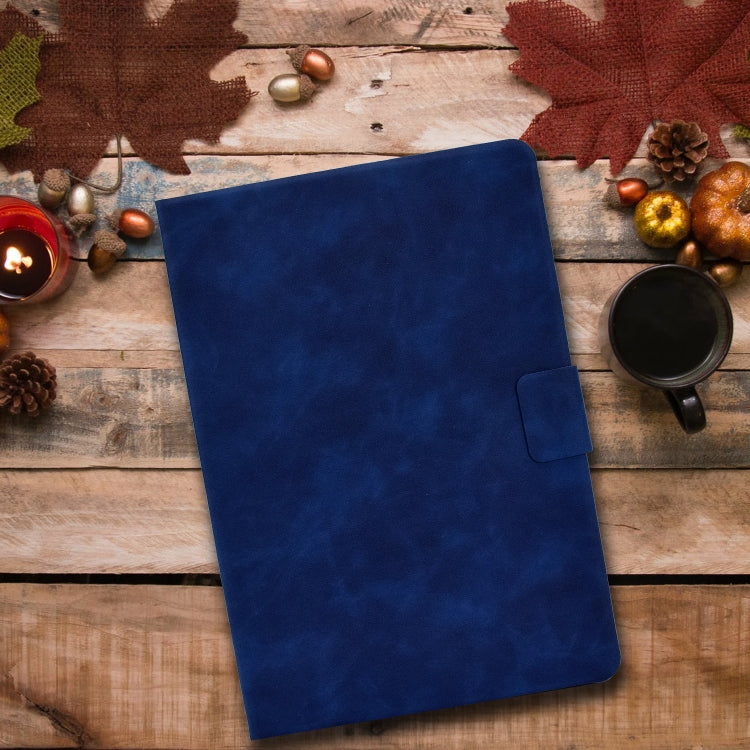 For iPad Pro 11 2024 Cowhide Texture Leather Smart Tablet Case(Blue) - iPad Pro 11 2024 Cases by PMC TechLife | Online Shopping South Africa | PMC TechLife | Buy Now Pay Later Mobicred