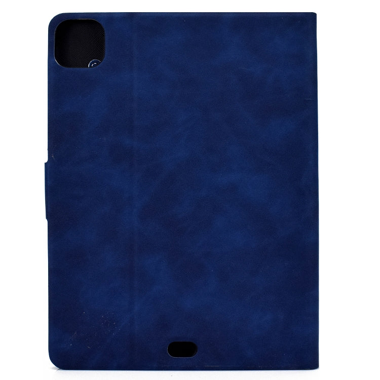 For iPad Pro 11 2024 Cowhide Texture Leather Smart Tablet Case(Blue) - iPad Pro 11 2024 Cases by PMC TechLife | Online Shopping South Africa | PMC TechLife | Buy Now Pay Later Mobicred