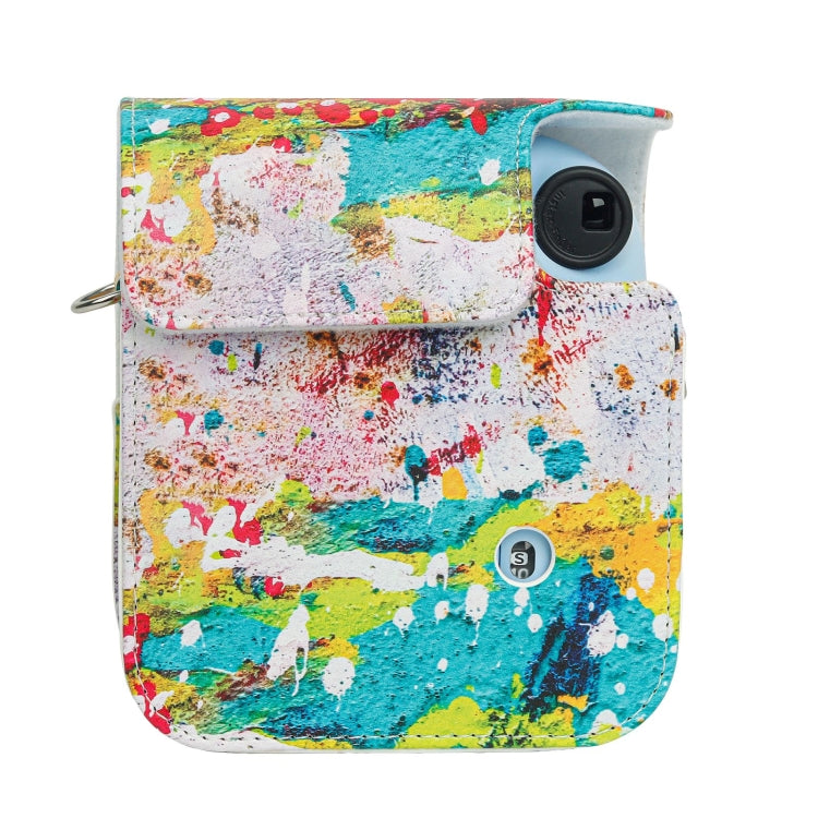 For FUJIFILM instax mini 12 Painted Full Body Leather Case Camera Bag with Strap(Abstract Painting) - Leather Bag by PMC TechLife | Online Shopping South Africa | PMC TechLife | Buy Now Pay Later Mobicred