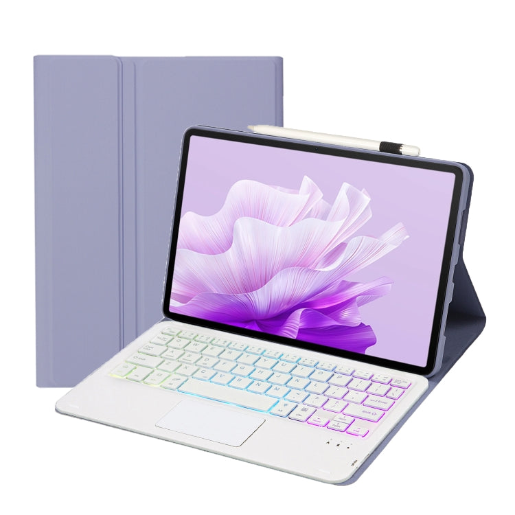 For Huawei MatePad 11.5 2023 AH17-AS Lambskin Texture Ultra-thin Detachable Backlight Bluetooth Keyboard Leather Case with Touchpad(Purple) - Huawei Keyboard by PMC TechLife | Online Shopping South Africa | PMC TechLife