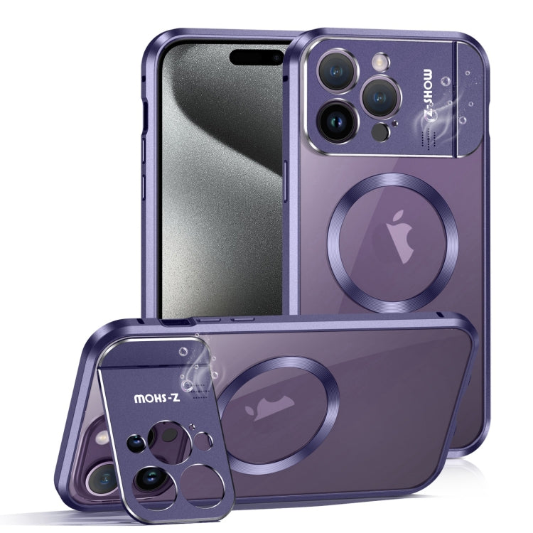 For iPhone 15 Pro Aromatherapy Holder Single-sided MagSafe Magnetic Phone Case(Purple) - iPhone 15 Pro Cases by PMc TechLife | Online Shopping South Africa | PMc TechLife | Buy Now Pay Later Mobicred