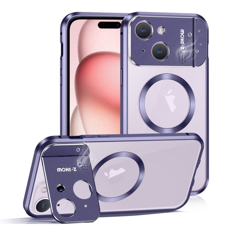 For iPhone 15 Plus Aromatherapy Holder Single-sided MagSafe Magnetic Phone Case(Purple) - iPhone 15 Plus Cases by PMc TechLife | Online Shopping South Africa | PMc TechLife | Buy Now Pay Later Mobicred