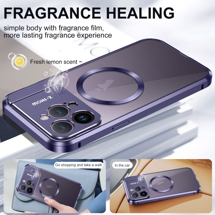 For iPhone 14 Pro Max Aromatherapy Holder Single-sided MagSafe Magnetic Phone Case(Purple) - iPhone 14 Pro Max Cases by PMc TechLife | Online Shopping South Africa | PMc TechLife | Buy Now Pay Later Mobicred