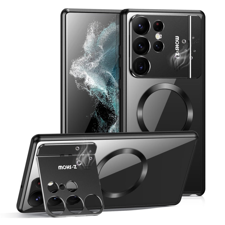 For Samsung Galaxy S22 Ultra 5G Aromatherapy Holder Single-sided MagSafe Magnetic Phone Case(Black) - Galaxy S22 Ultra 5G Cases by PMC TechLife | Online Shopping South Africa | PMC TechLife