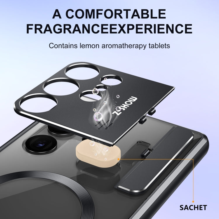 For Samsung Galaxy S21 Ultra 5G Aromatherapy Holder Single-sided MagSafe Magnetic Phone Case(Purple) - Galaxy S21 Ultra 5G Cases by PMC TechLife | Online Shopping South Africa | PMC TechLife