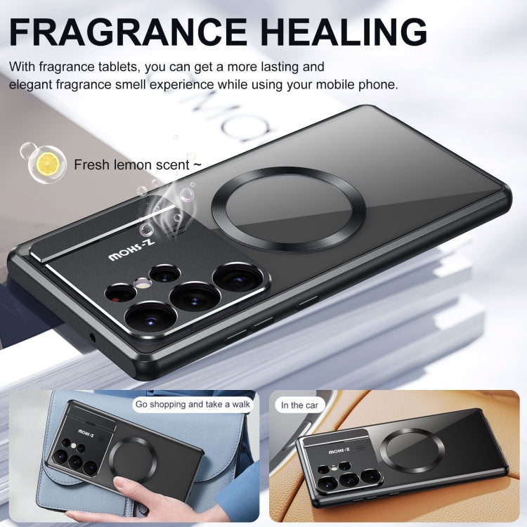 For Samsung Galaxy S23 Ultra 5G Aromatherapy Holder Single-sided MagSafe Magnetic Phone Case(Black) - Galaxy S23 Ultra 5G Cases by PMC TechLife | Online Shopping South Africa | PMC TechLife