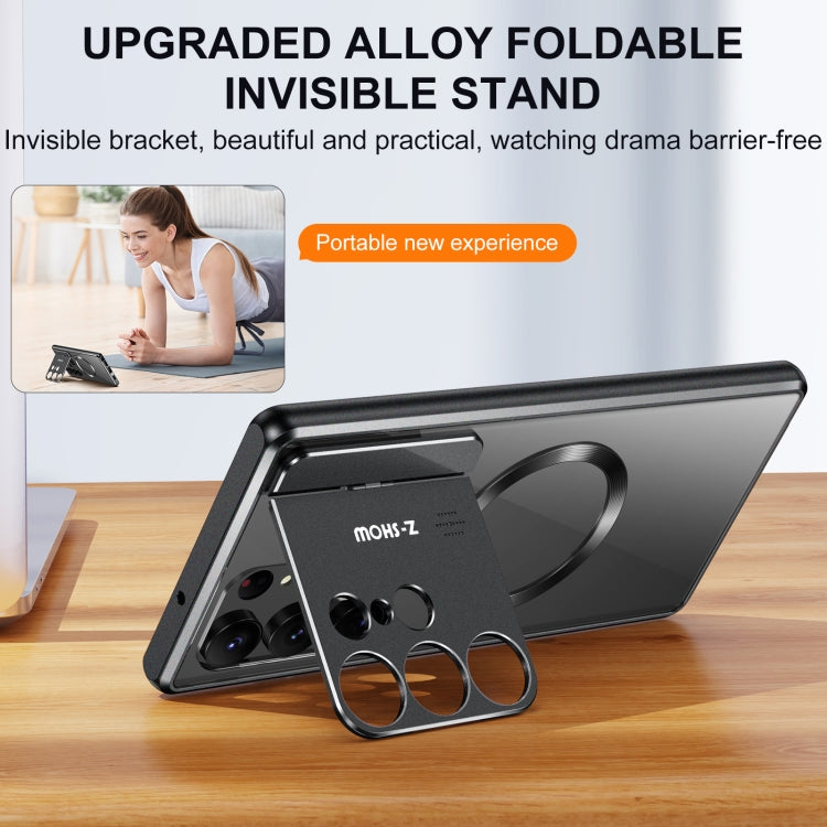 For Samsung Galaxy S22 Ultra 5G Aromatherapy Holder Single-sided MagSafe Magnetic Phone Case(Black) - Galaxy S22 Ultra 5G Cases by PMC TechLife | Online Shopping South Africa | PMC TechLife