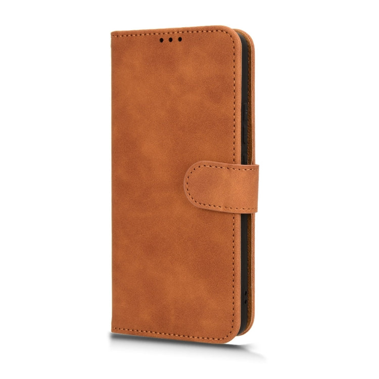 For Xiaomi Redmi K70 / K70 Pro Skin Feel Magnetic Flip Leather Phone Case(Brown) - Xiaomi Cases by PMC Jewellery | Online Shopping South Africa | PMC Jewellery | Buy Now Pay Later Mobicred