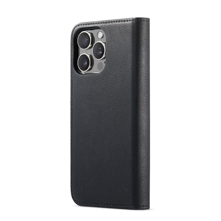 For iPhone 16 Pro DG.MING Crazy Horse Texture Detachable Magnetic Leather Phone Case(Black) - free shipping - PMC Jewellery - Order now!