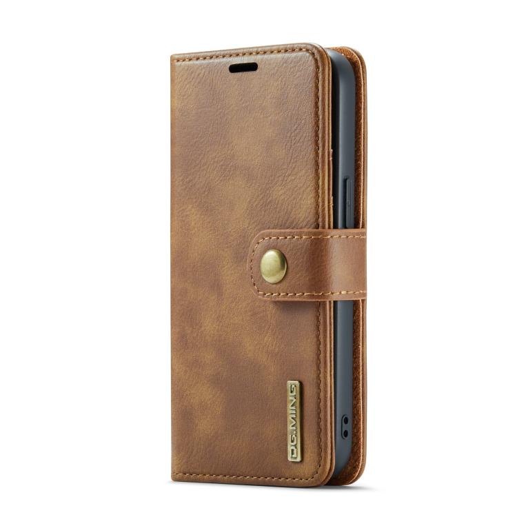 For iPhone 16e DG.MING Crazy Horse Texture Detachable Magnetic Leather Phone Case(Brown) - free shipping - PMc TechLife - Order now!