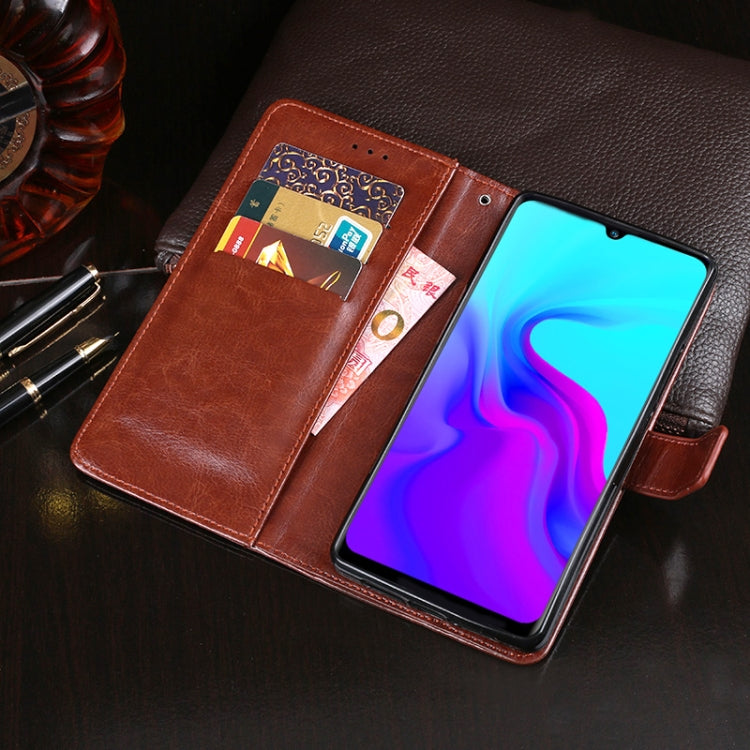 For Blackview A80 idewei Crazy Horse Texture Horizontal Flip Leather Case with Holder & Card Slots & Wallet(Dark Blue) - More Brand by idewei | Online Shopping South Africa | PMC TechLife | Buy Now Pay Later Mobicred