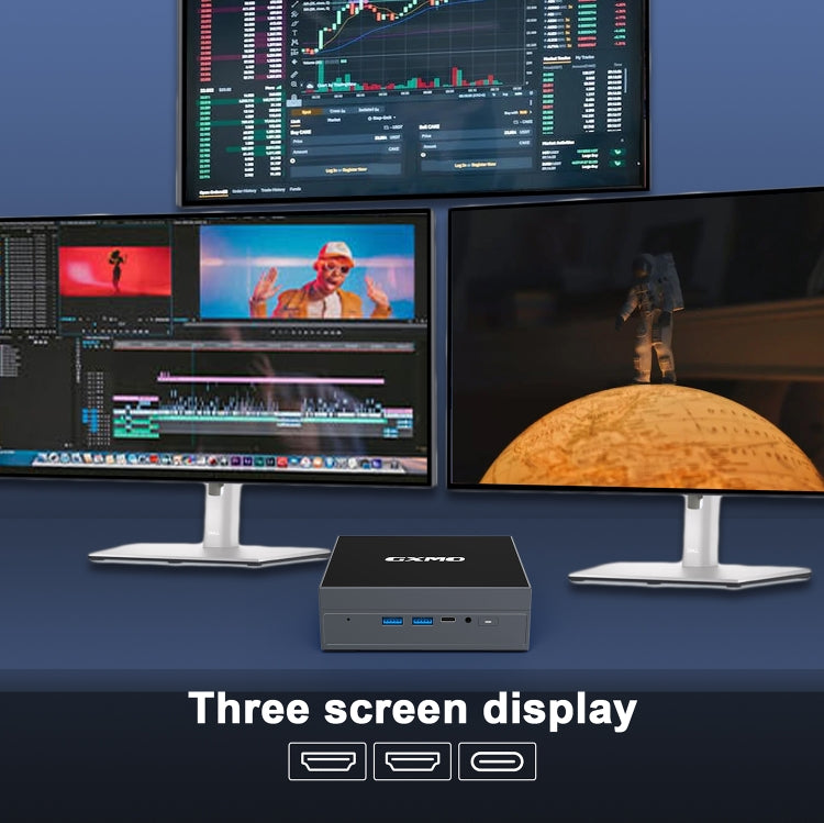 GXMO GX55 Windows 11 Intel N5105 Mini PC NVME SSD WiFi Mini Desktop Computer, Specification:16GB+512GB(Black) - free shipping - PMc TechLife - Order now!