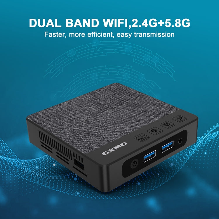 GXMO N42 Windows 11 Intel Gemini Lake N4000 Mini PC NVME SSD WiFi Mini Desktop Computer, Specification:6GB+64GB(Black) - free shipping - PMC Jewellery - Order now!