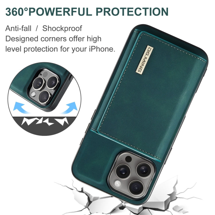 For iPhone 16 Pro Max DG.MING M1 Series 3-Fold Multi Card Wallet Leather Phone Case(Green) - free shipping - PMC Jewellery - Order now!