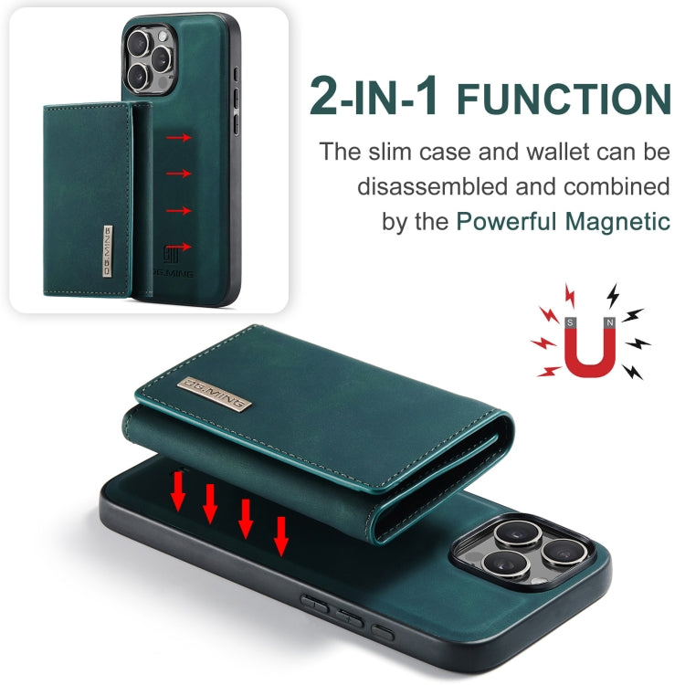 For iPhone 16 Pro Max DG.MING M1 Series 3-Fold Multi Card Wallet Leather Phone Case(Green) - free shipping - PMC Jewellery - Order now!