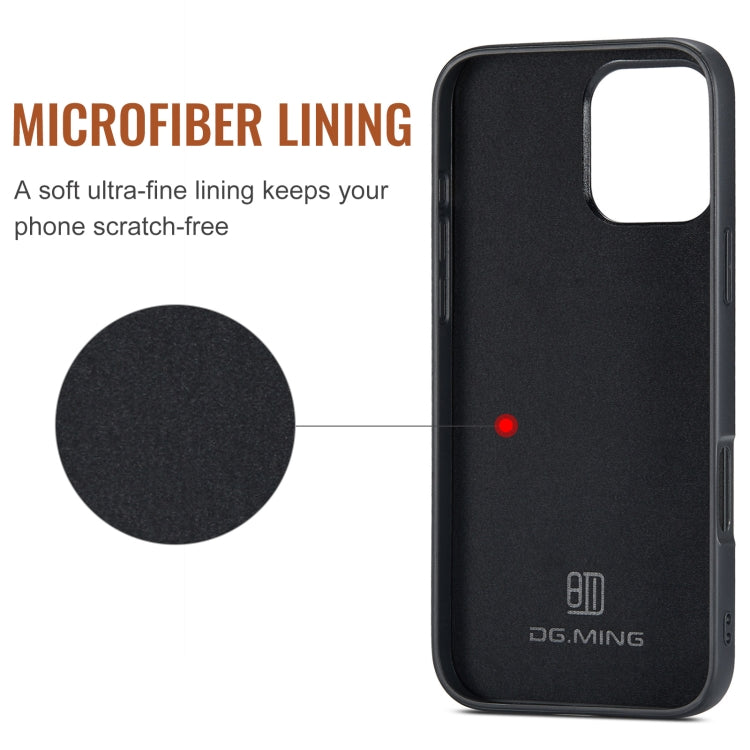 For iPhone 16 Pro DG.MING M1 Series 3-Fold Multi Card Wallet Leather Phone Case(Black) - free shipping - PMC Jewellery - Order now!