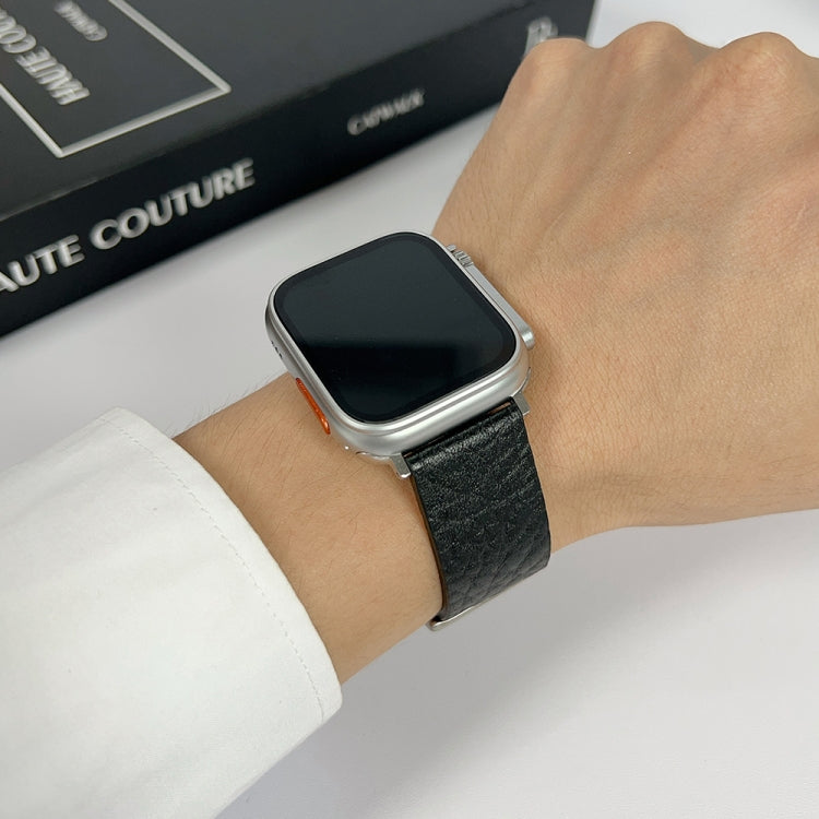 For Apple Watch Ultra 2 49mm Buffalo Leather Watch Band(Brown) - Watch Bands by PMC TechLife | Online Shopping South Africa | PMC TechLife | Buy Now Pay Later Mobicred