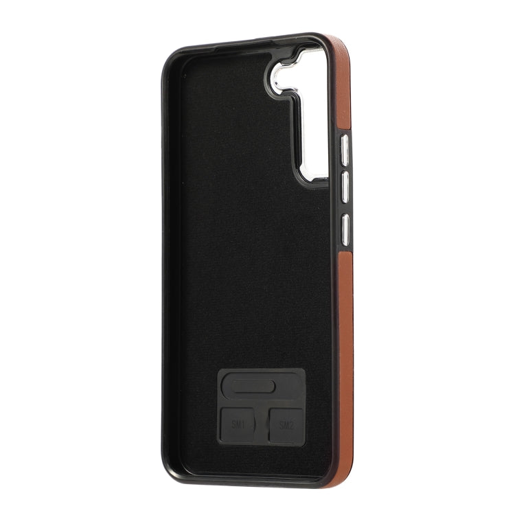 For Samsung Galaxy S23+ 5G Side Leather Magsafe Phone Case(Brown) - Galaxy S23+ 5G Cases by PMC TechLife | Online Shopping South Africa | PMC TechLife
