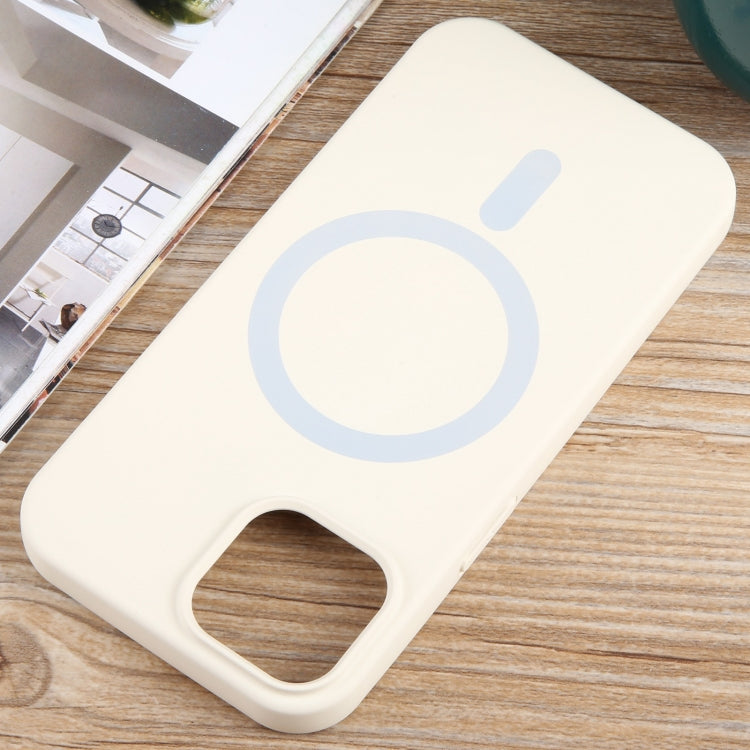 For iPhone 15 MagSafe Liquid Silicone Phone Case(White) - iPhone 15 Cases by PMC TechLife | Online Shopping South Africa | PMC TechLife