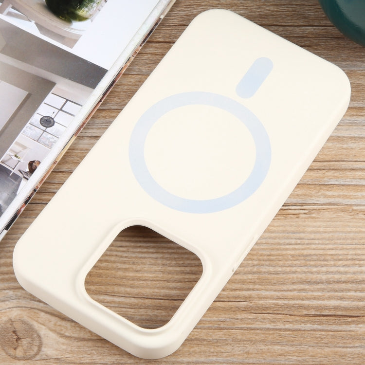 For iPhone 14 Pro MagSafe Liquid Silicone Phone Case(White) - iPhone 14 Pro Cases by PMC TechLife | Online Shopping South Africa | PMC TechLife