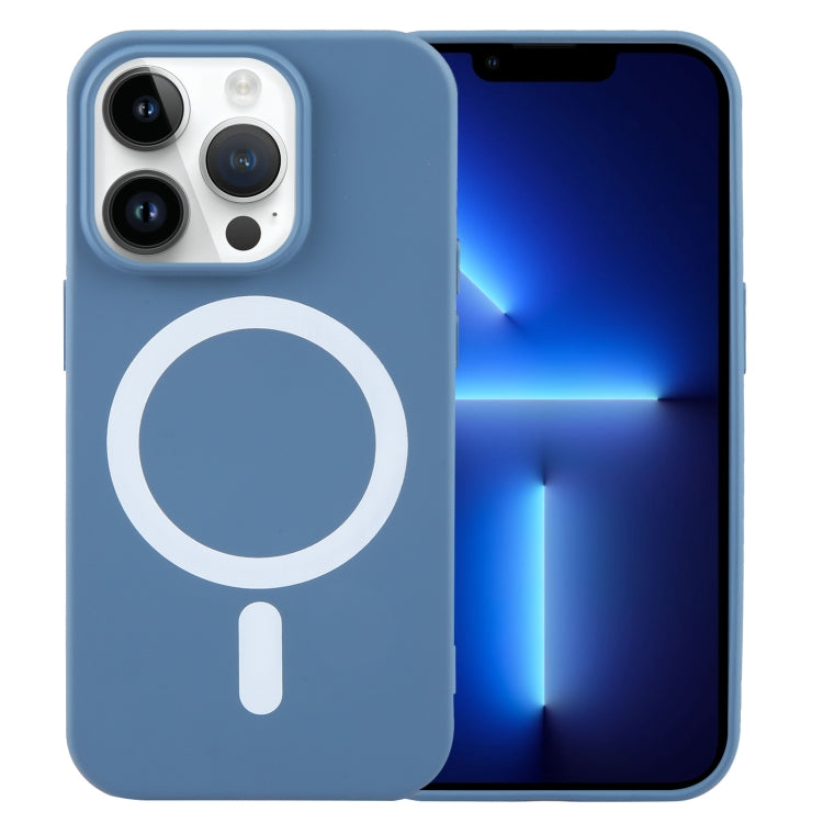 For iPhone 13 Pro Max MagSafe Liquid Silicone Phone Case(Blue) - iPhone 13 Pro Max Cases by PMC TechLife | Online Shopping South Africa | PMC TechLife
