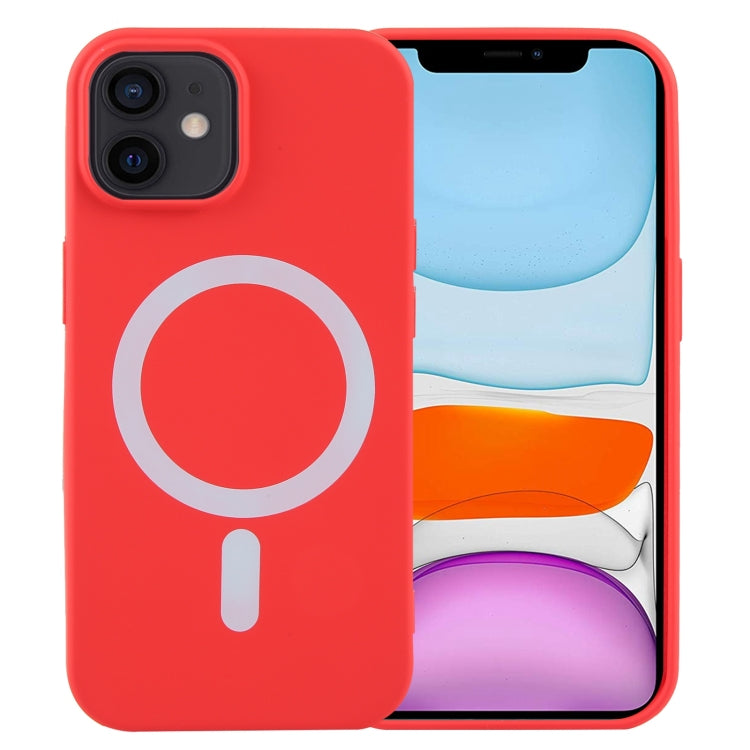 For iPhone 11 MagSafe Liquid Silicone Phone Case(Red) - iPhone 11 Cases by PMC TechLife | Online Shopping South Africa | PMC TechLife