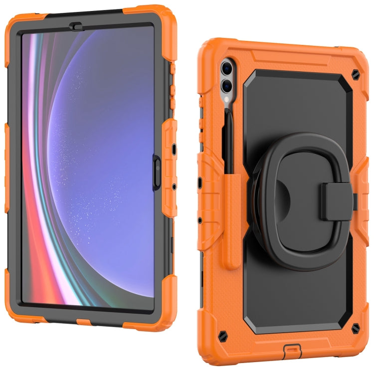 For Samsung Galaxy Tab S9+ / S10+ D Type Silicone Hybrid PC Tablet Case with Handle Holder(Orange) - free shipping - PMC Jewellery - Order now!
