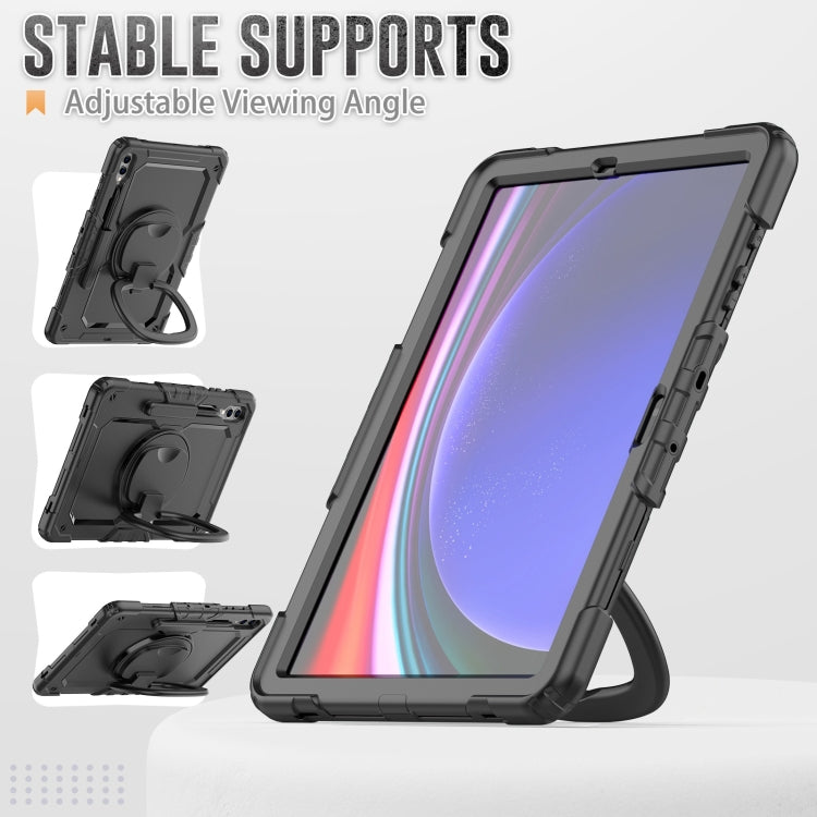 For Samsung Galaxy Tab S9+ / S10+ D Type Silicone Hybrid PC Tablet Case with Handle Holder(Black) - free shipping - PMC Jewellery - Order now!
