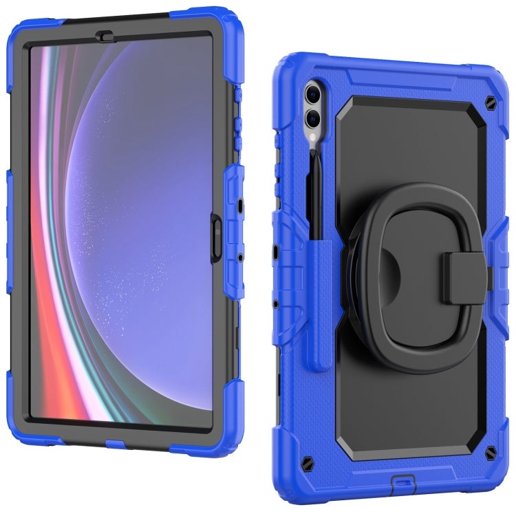 For Samsung Galaxy Tab S9+ / S10+ D Type Silicone Hybrid PC Tablet Case with Handle Holder(Blue) - free shipping - PMC Jewellery - Order now!