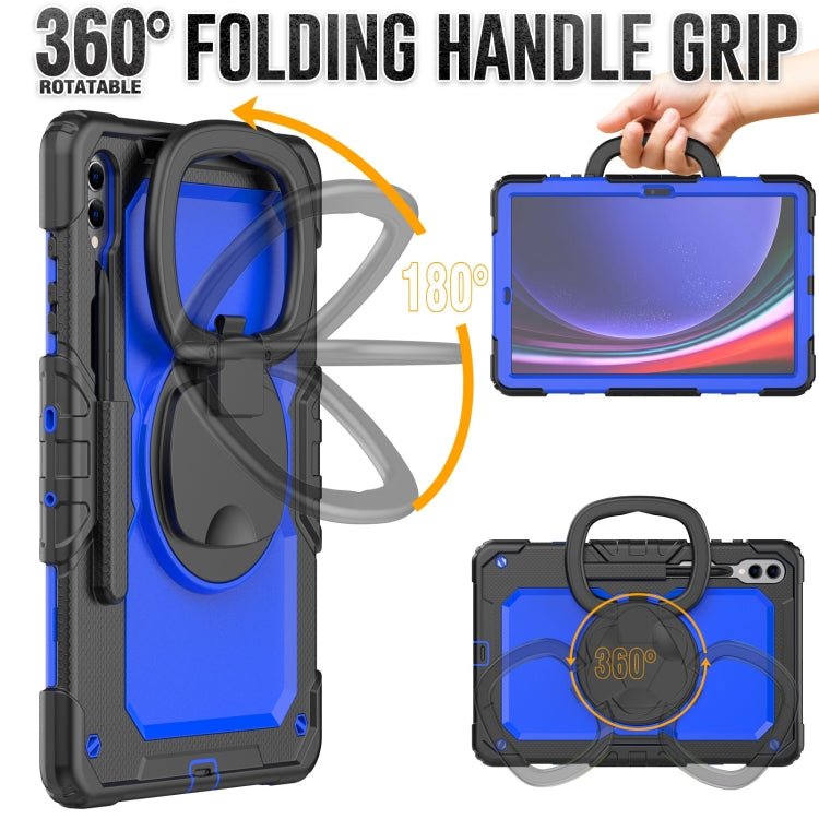 For Samsung Galaxy Tab S9+ / S10+ D Type Silicone Hybrid PC Tablet Case with Handle Holder(Blue PC) - free shipping - PMC Jewellery - Order now!