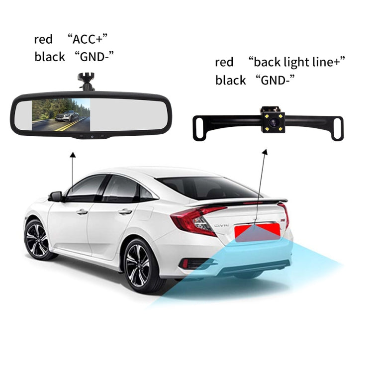 PZ705 422-A 4.3 inch TFT LCD Car Rear View Monitor for Car Rearview Parking Video Systems - Rear View Cameras by PMC TechLife | Online Shopping South Africa | PMC TechLife | Buy Now Pay Later Mobicred