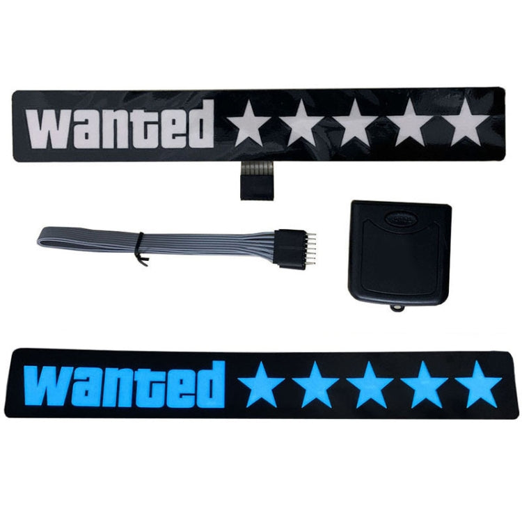EL Luminous Car Stickers Cold Light Car Stickers Car Luminous Pattern Decoration(Wanted Ice Blue) - Decorative Sticker by PMC TechLife | Online Shopping South Africa | PMC TechLife | Buy Now Pay Later Mobicred