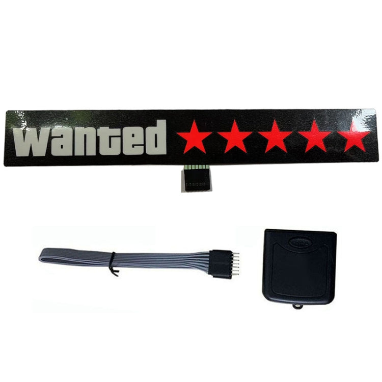 EL Luminous Car Stickers Cold Light Car Stickers Car Luminous Pattern Decoration(Wanted White Red) - Decorative Sticker by PMC TechLife | Online Shopping South Africa | PMC TechLife | Buy Now Pay Later Mobicred