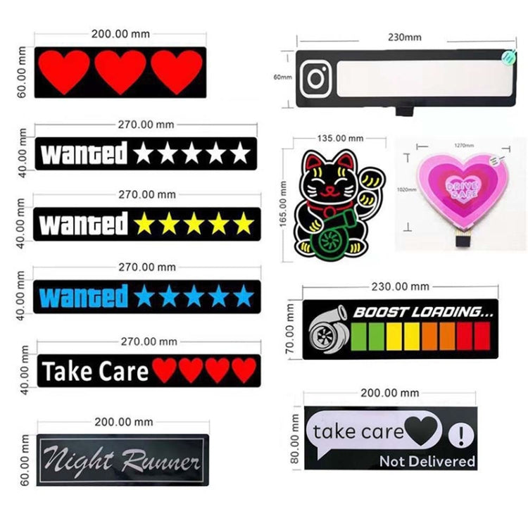 EL Luminous Car Stickers Cold Light Car Stickers Car Luminous Pattern Decoration(BYE BYE) - Decorative Sticker by PMC TechLife | Online Shopping South Africa | PMC TechLife | Buy Now Pay Later Mobicred