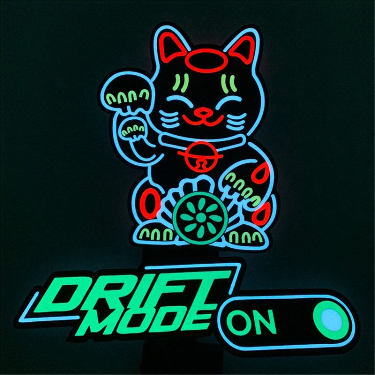 EL Luminous Car Stickers Cold Light Car Stickers Car Luminous Pattern Decoration(Cat) - Decorative Sticker by PMC TechLife | Online Shopping South Africa | PMC TechLife | Buy Now Pay Later Mobicred