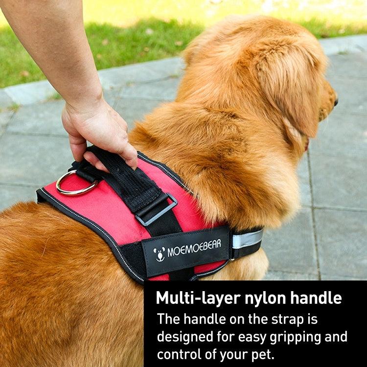 Pet Dog Anti Sprint Oxford Cloth K9 Chest Strap Traction Rope Strap, Size:XXL for 40-70kg(Black) - Leashes & Chest Strap by PMC TechLife | Online Shopping South Africa | PMC TechLife