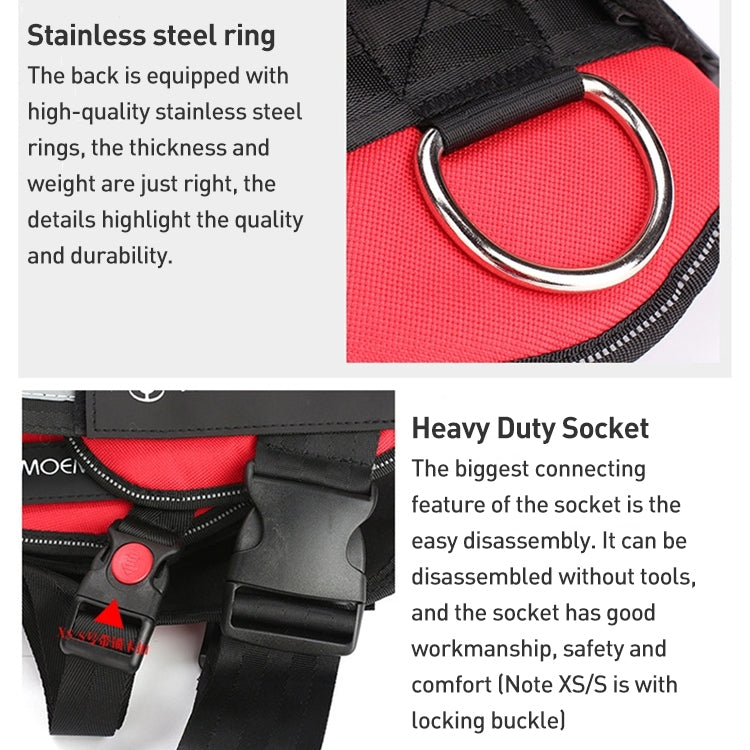 Pet Dog Anti Sprint Oxford Cloth K9 Chest Strap Traction Rope Strap, Size:XXL for 40-70kg(Black) - Leashes & Chest Strap by PMC TechLife | Online Shopping South Africa | PMC TechLife