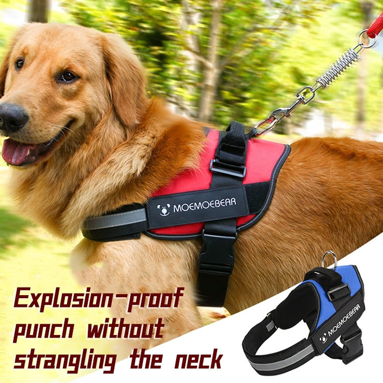 Pet Dog Anti Sprint Oxford Cloth K9 Chest Strap Traction Rope Strap, Size:XXL for 40-70kg(Black) - Leashes & Chest Strap by PMC TechLife | Online Shopping South Africa | PMC TechLife
