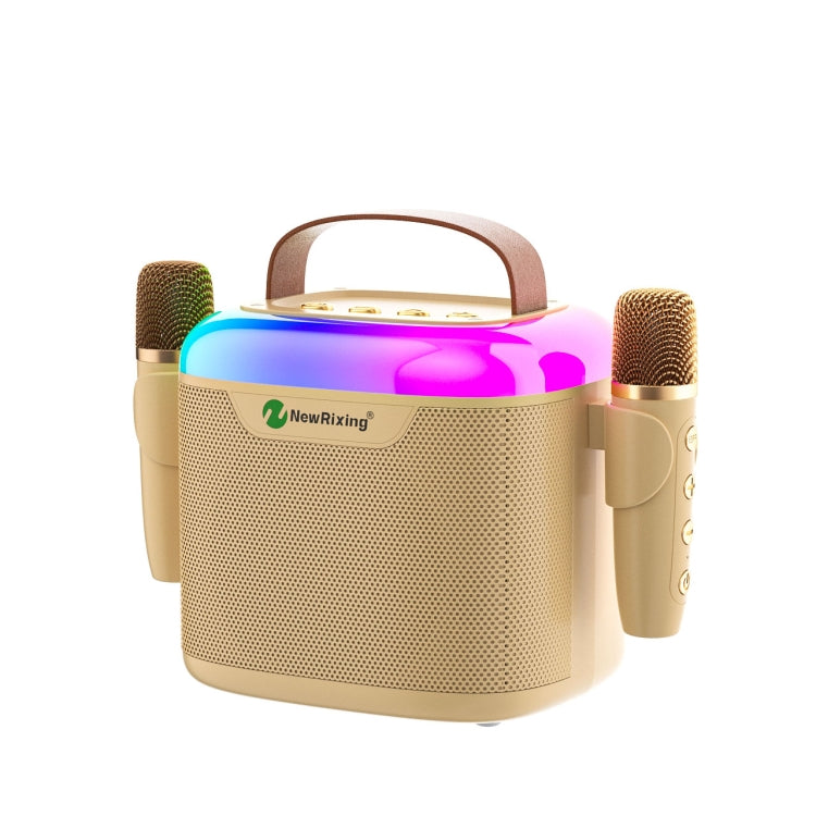 New RiXing NR8805 TWS Portable Smart Bluetooth Speaker with RGB Lighting(Beige) - free shipping - PMC Jewellery - Order now!