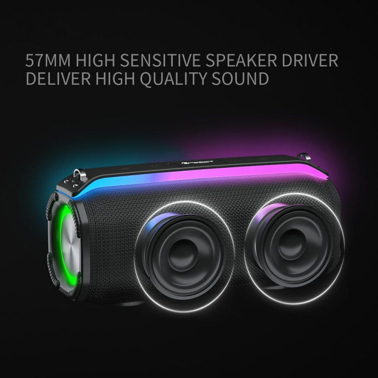 New RiXing NR8809 20W Outdoor Portable TWS Smart Wireless Bluetooth Speaker, Style:Dual Mic(Blue) - free shipping - PMC Jewellery - Order now!